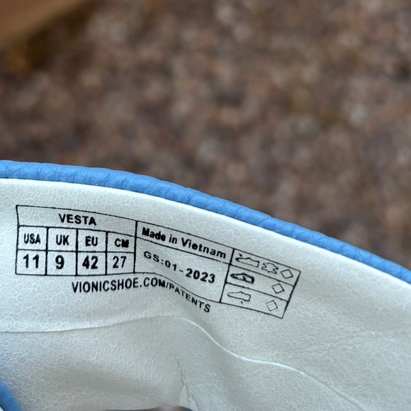 Vionic Vesta Sandals blue leather shoes 11 - Picture 8 of 8